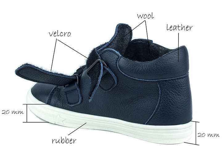 Kids Blue Leather Ankle Boots by Loints of Holland