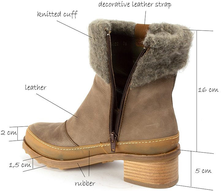 Women's ankle boots  with Waterproof On Tex Membrane - n5122 El Naturalista Kentia Plume